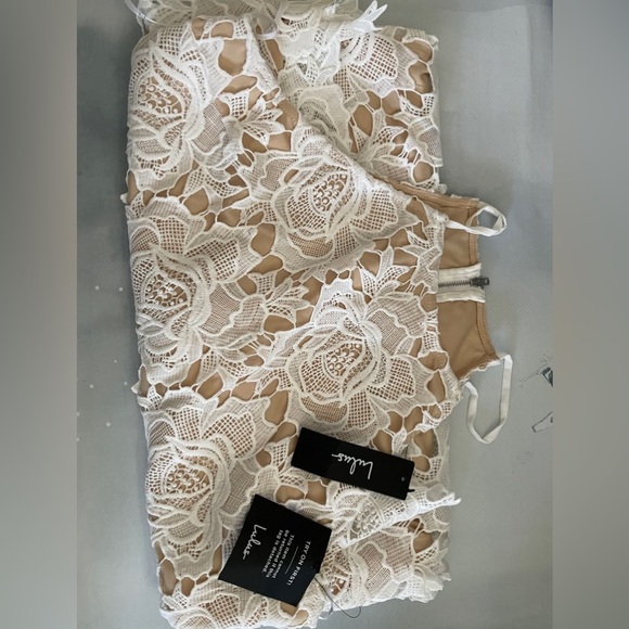 Lulu's White Lace Bodycon Midi Dress - Picture 2 of 2